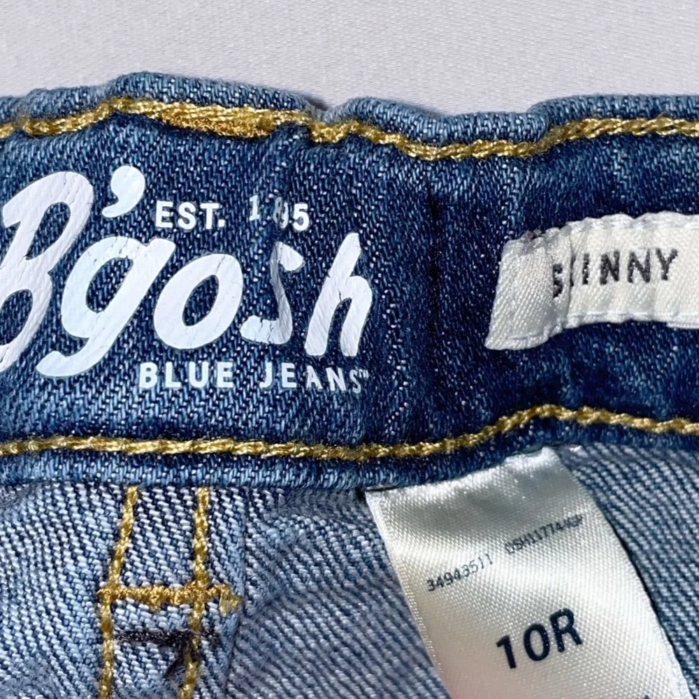 OSHKOSH B'GOSH Boy's Dark Wash Skinny Jeans Adjustable Waist Size 10